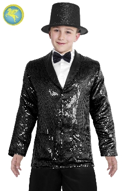 GIACCA PAILLETTES NERO